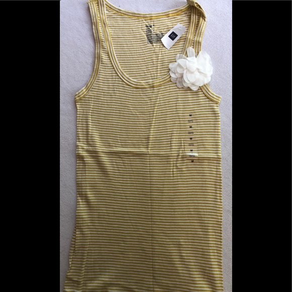 GAP striped tank with flower detail - Picture 1 of 3